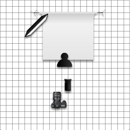 Ljussättningsdiagram för fotostudio