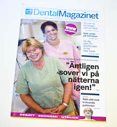 Fotografering till omslag för Dentalmagazinet. Fotograf Stefan Tell