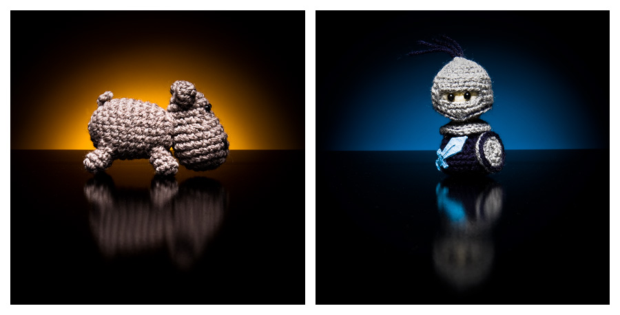 Amigurumi - virkade figurer från Japan i fotostudio