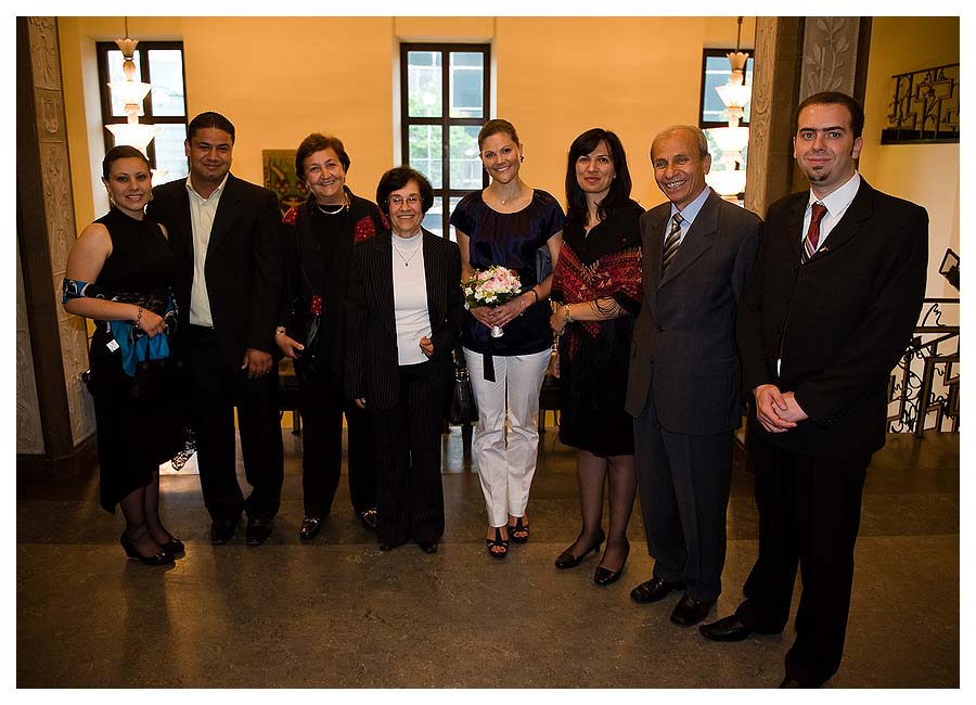 Gruppbild med kronprinsessan Victoria tilllsammans med Tamer Institute, vinnare av ALMA 2009 Gruppbild med kronprinsessan Victoria tilllsammans med Tamer Institute, vinnare av ALMA 2009