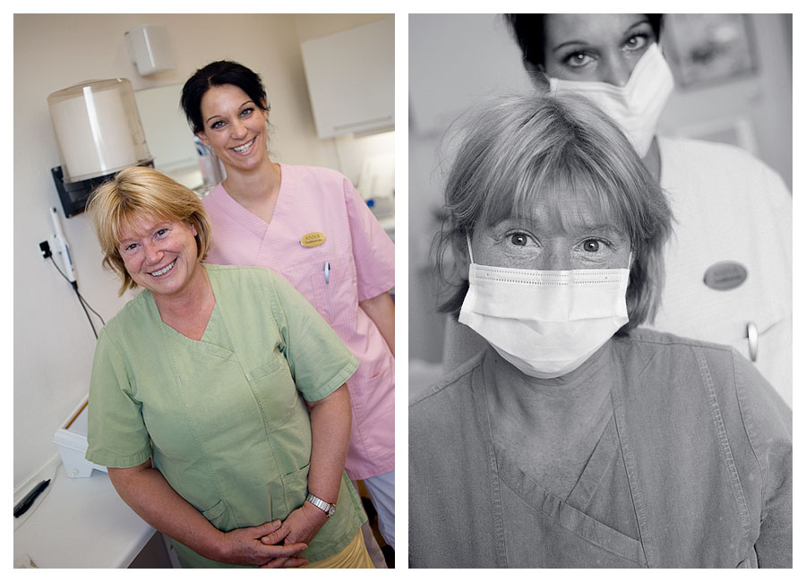 Fotografering, porträtt av tandläkare till reportage i Dentalmagazinet. Fotograf Stefan Tell